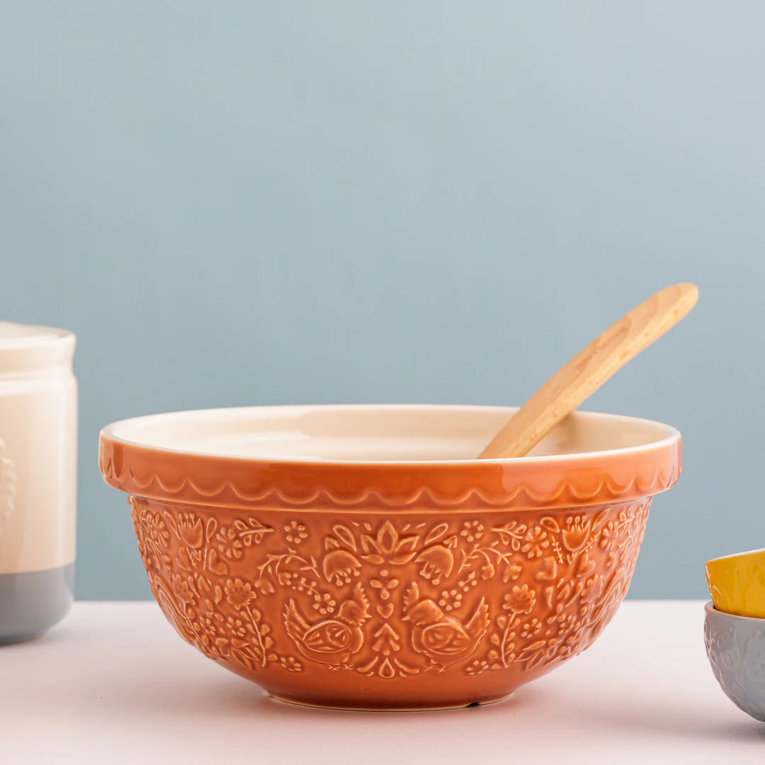 Mason Cash Home To Roost S24 Orange Mixing Bowl, 9.25”