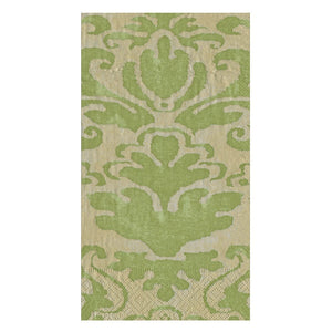 Caspari Palazzo Moss Green Guest Towel Napkins, Set of 15