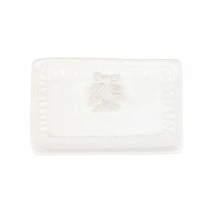 Vietri Pietra Natale Wreath Rectangular Tray