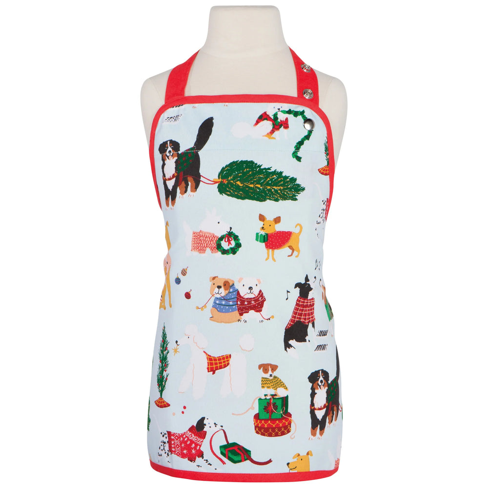 Kids Apron Holiday Hounds