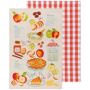 Sweet as Pie Printed Cotton Dishtowel, Set of 2