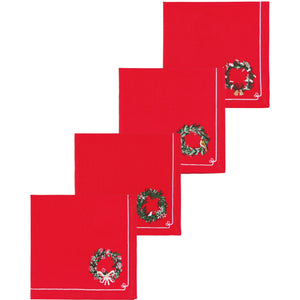 Wreath Printed Napkins, Set of 4