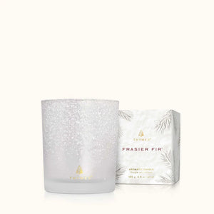 Thymes Frasier Fir Flocked Candle, 6.5oz