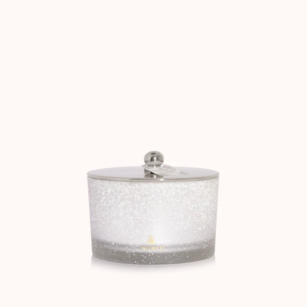 Thymes Frasier Fir Flocked 3-Wick Poured Candle, 18oz