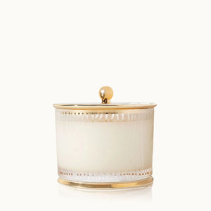 Thymes Frasier Fir Gilded Frosted Wood Grain Candle, 9oz