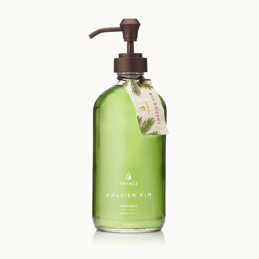 Thymes Frasier Fir Glass Hand Wash, Large