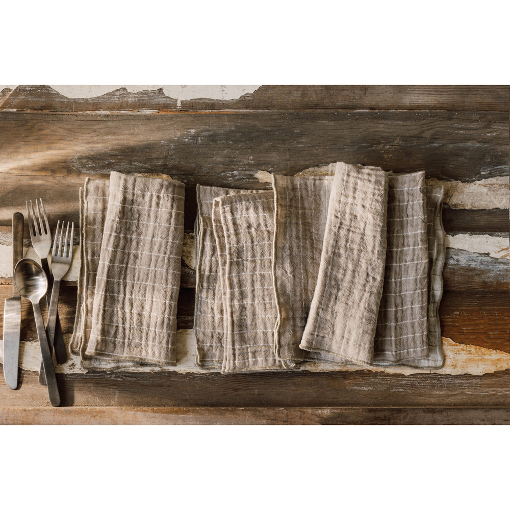 Double Weave Dove Gray Napkin, Set of 4