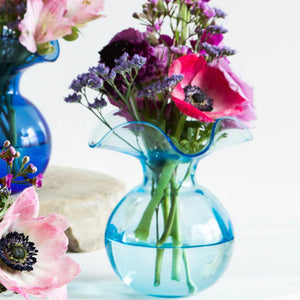 Vietri Hibiscus Glass Bud Vase