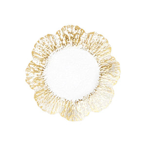 Vietri Rufolo Glass Gold Canapé Plate