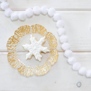 Vietri Rufolo Glass Gold Canapé Plate