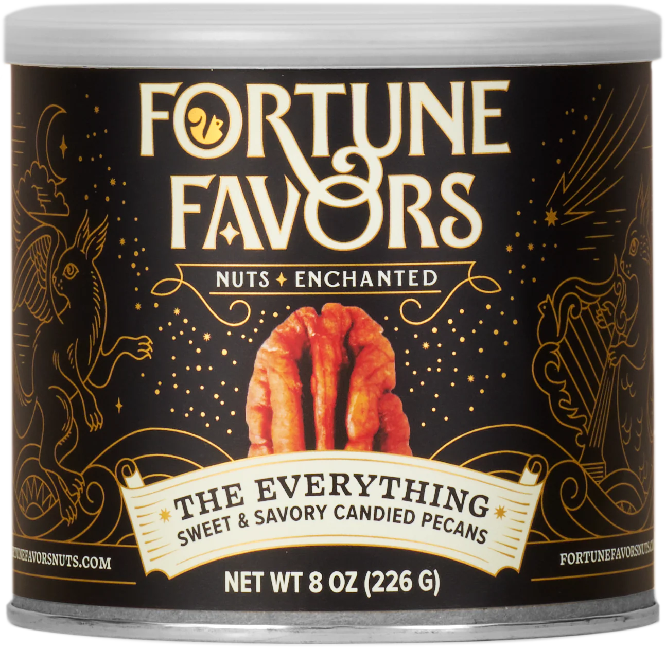 Fortune Favors Everything Seasoned Candied Pecans, 8 oz