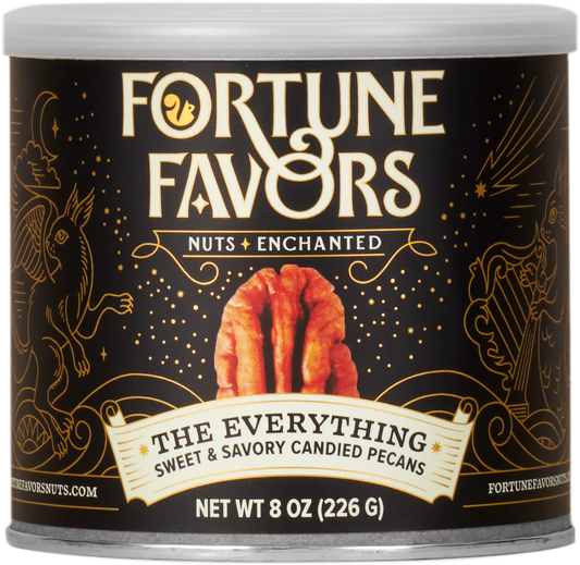 Fortune Favors Everything Seasoned Candied Pecans, 8 oz