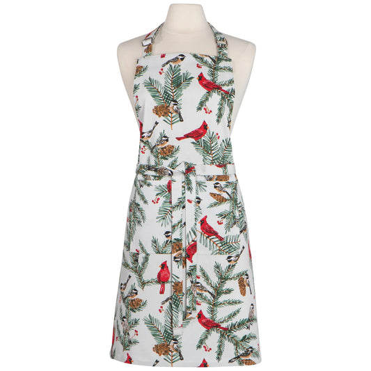 Apron Christmas Birds & Boughs