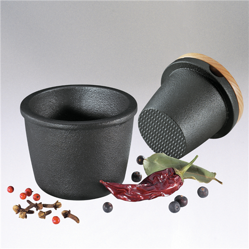 Cast Iron Spice Grinder with Beech Wood Lid