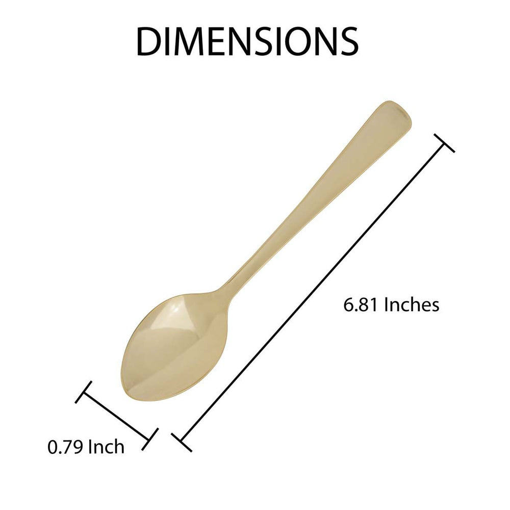 Fino Demi Spoon, Gold Plated, 4.5”