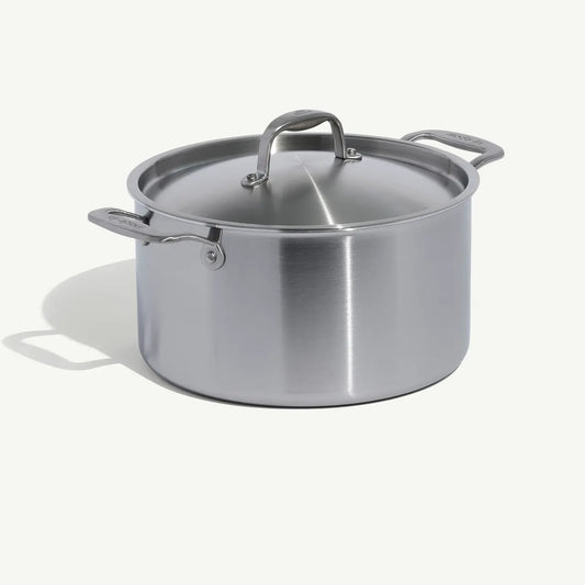 Made In Stainless Clad Stock Pot with Lid, 8qt