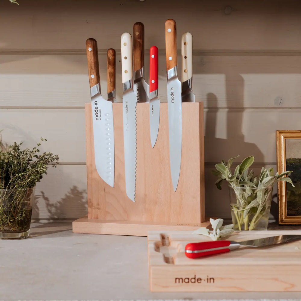 Made In Beechwood Countertop Knife Block