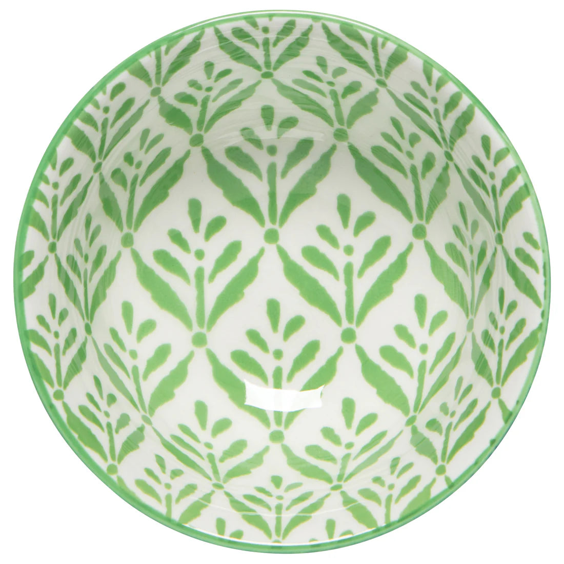 Green Leaf Stamped Bowl,  3.5”