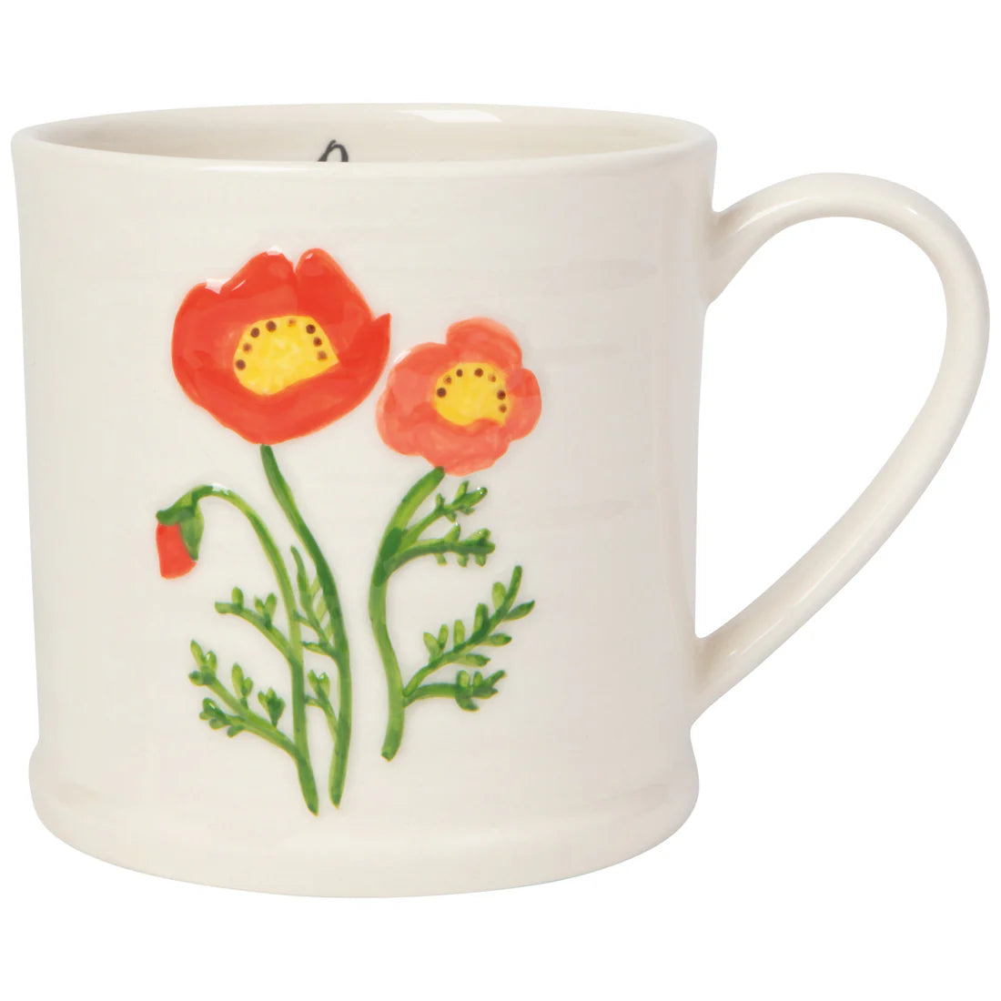 Floral Embossed Mug, 16oz