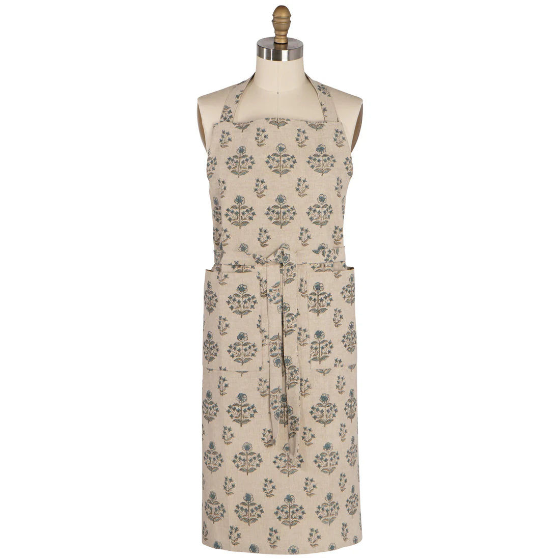 Apron Salvia Block Print