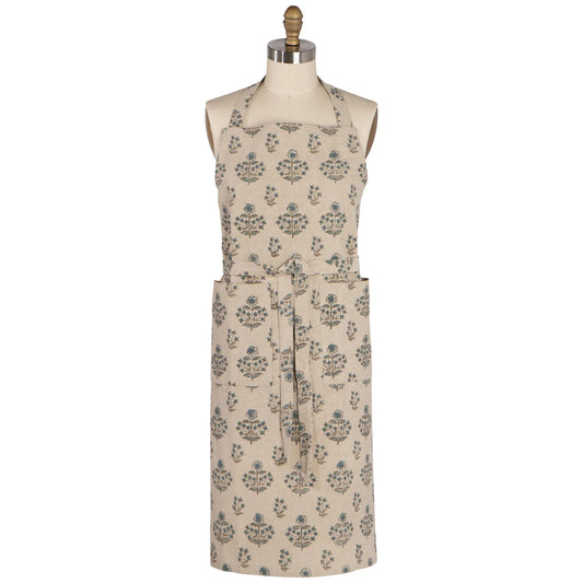 Apron Salvia Block Print
