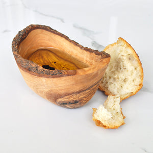 Olive Wood Dipping Bowl - Rustic - 4..5”