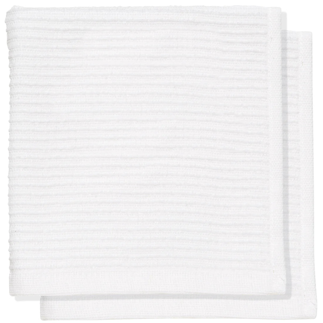 Ripple White Dishcloths, Set of 2