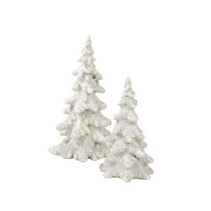 Medium Champagne Glitter Trees - 2 PC