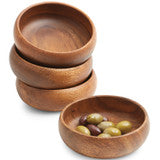 Acacia Wood Snack Bowls