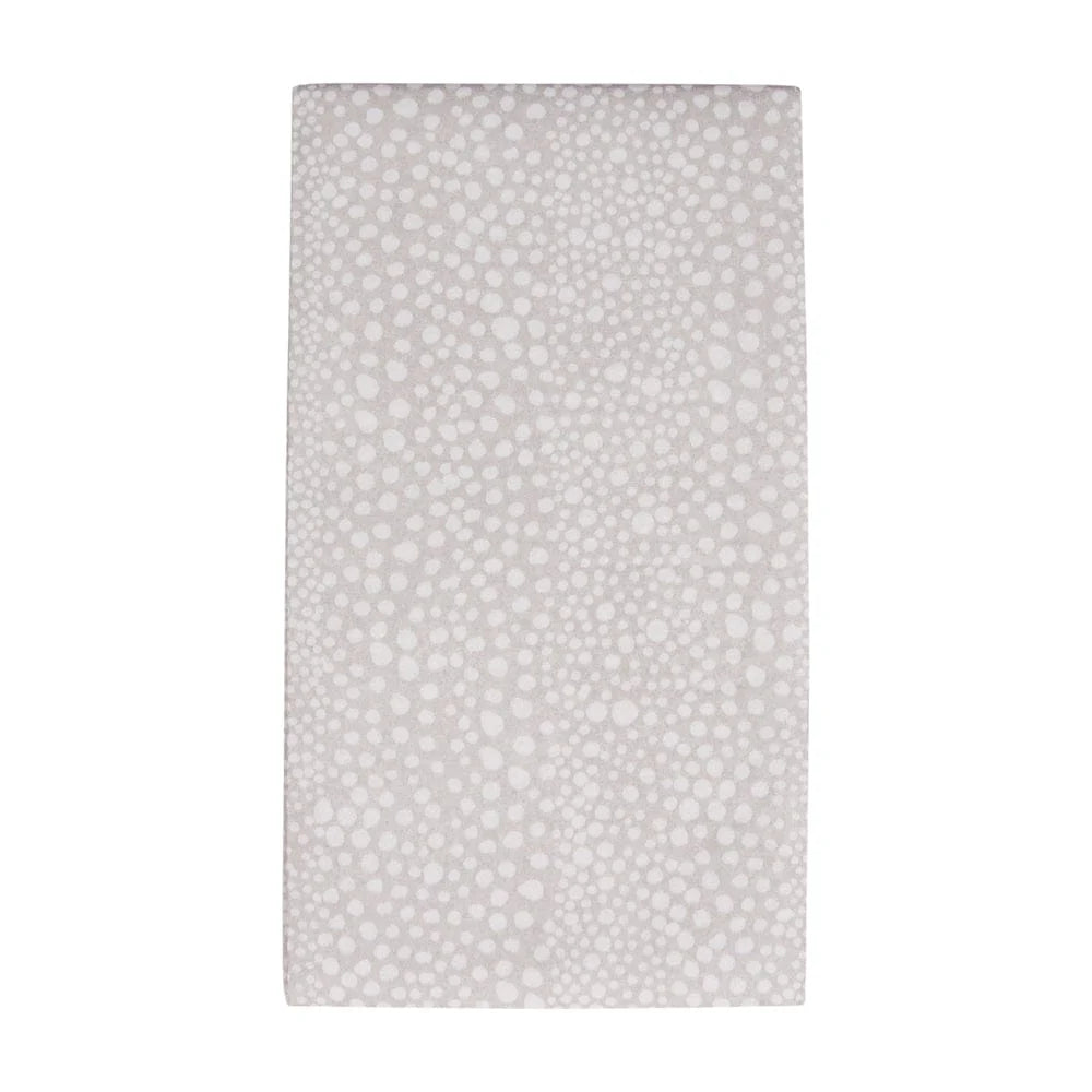 Caspari Pebble Grey-Paper Linen Airlaid Guest Towel Napkins, Set of 12