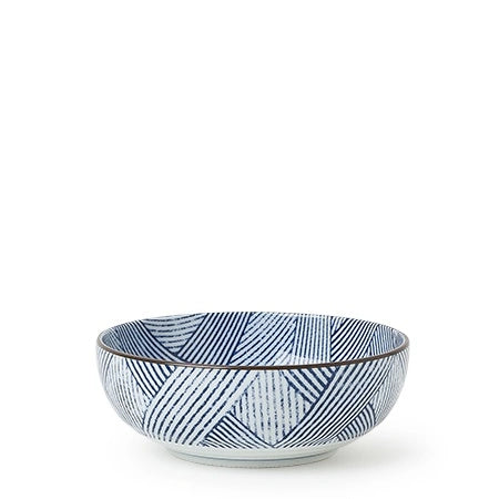 Aizome Shima Blue Bowl, 6”