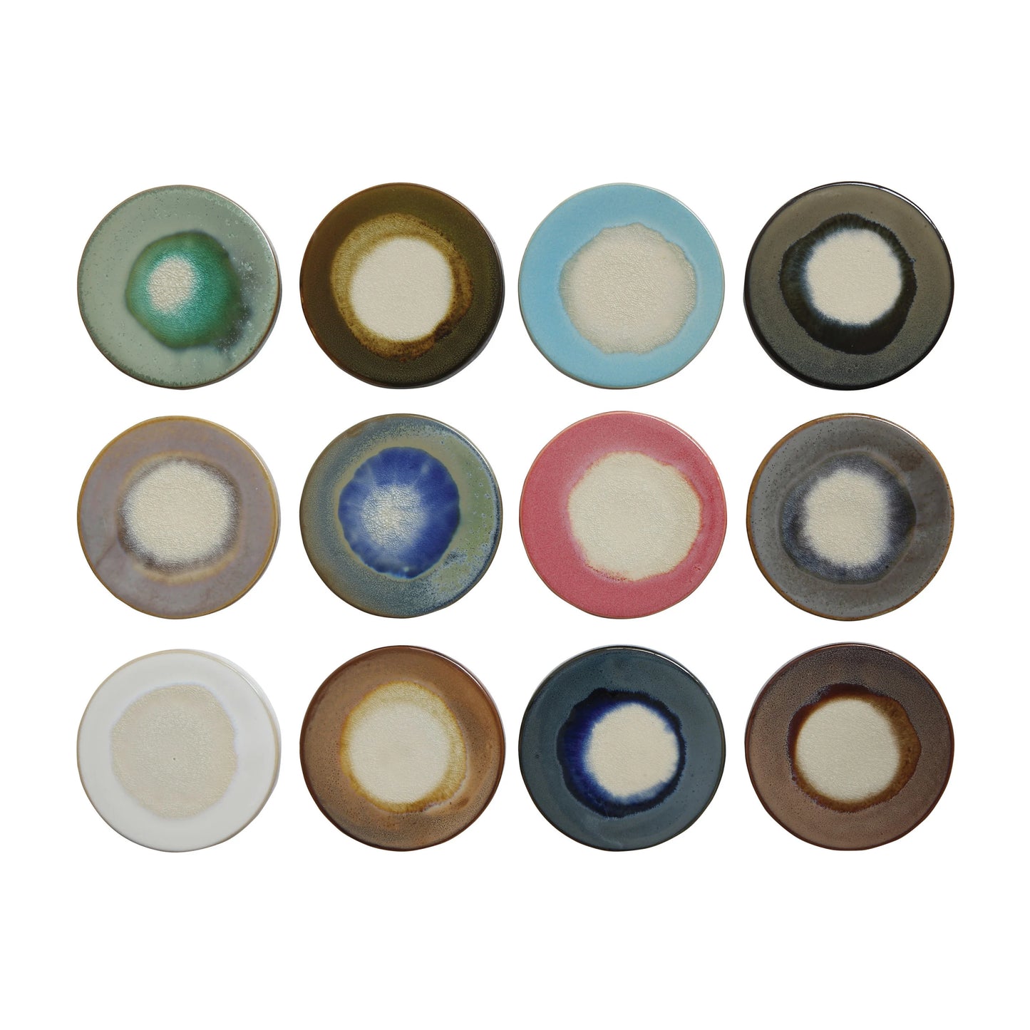 Stoneware Trivet with Glaze, Assorted Colors