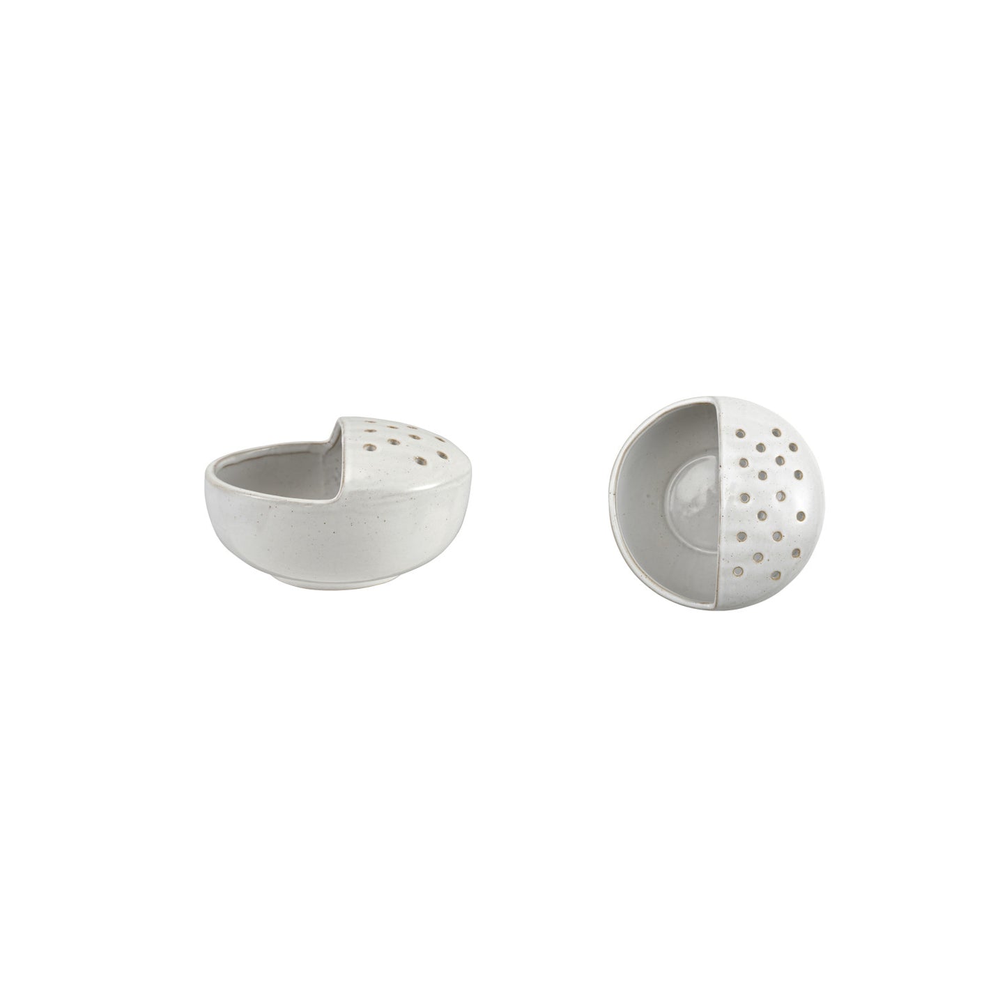 Stoneware Strainer Bowl, White