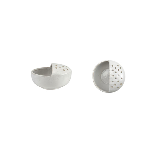 Stoneware Strainer Bowl, White