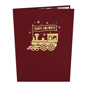 Lovepop Santa Train Pop-Up Card