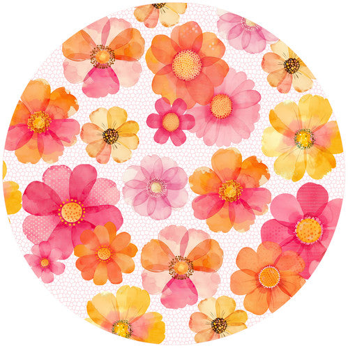 Pink Retro Flowers Jar Opener