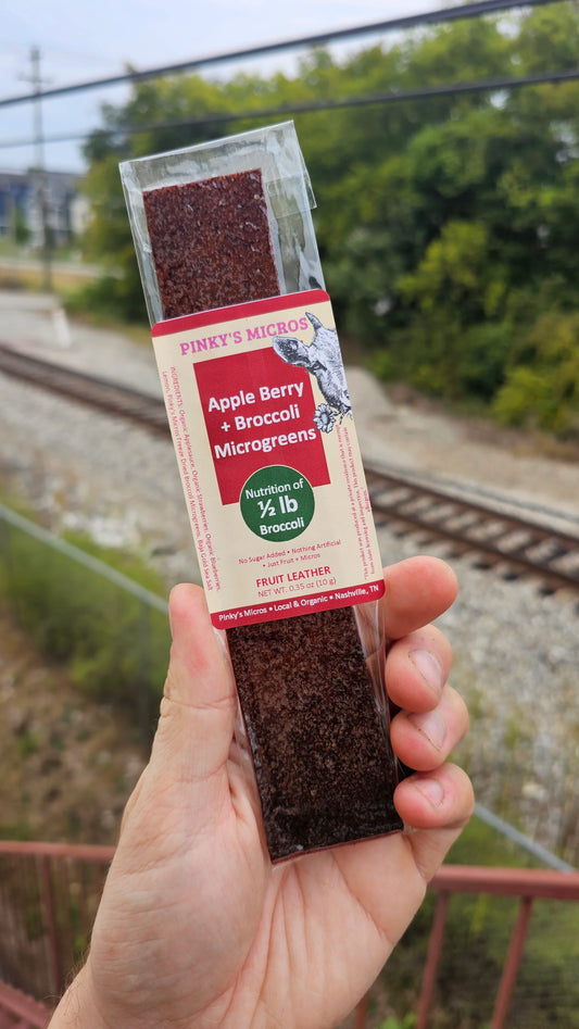 Pinky's Apple Berry & Broccoli Microgreens Fruit Leather