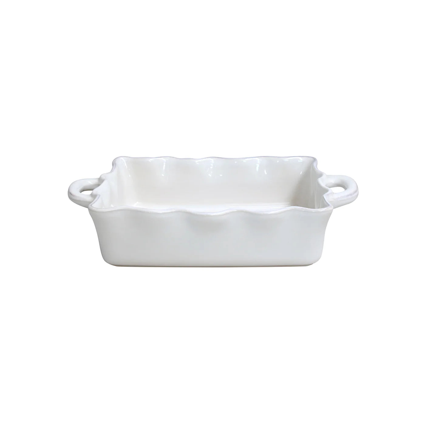 Casafina Cook & Host Ruffled Rectangular Baker, White