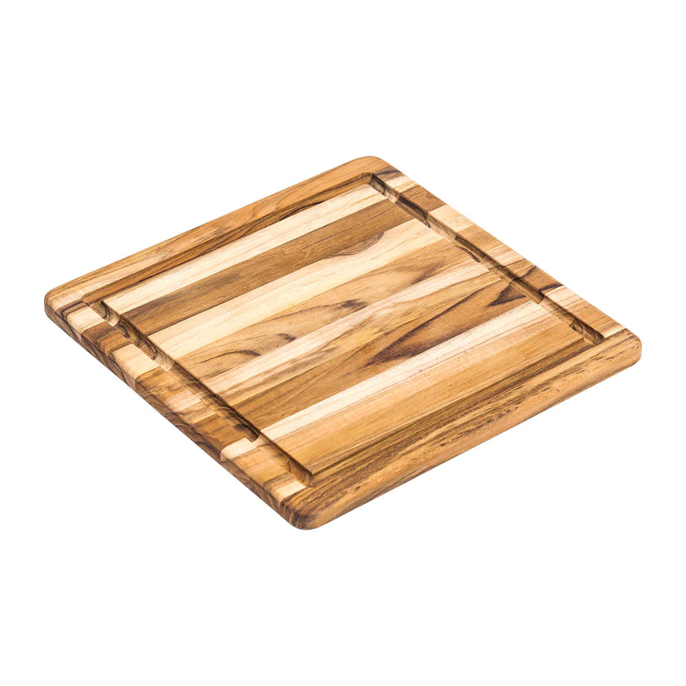 Teakhaus Essential Square Cutting/Serving Board & Juice Canal