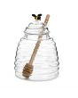 Glass Honey Jar with Lid and Honey Dipper