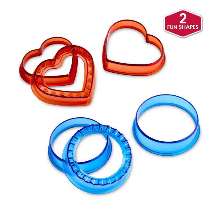 Un-Crusted Pocket Sandwich Makers, Heart and Circle - Set of 2
