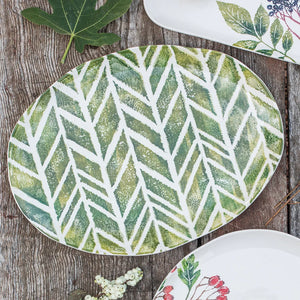 Foresta Primavera Geometric Medium Oval Platter