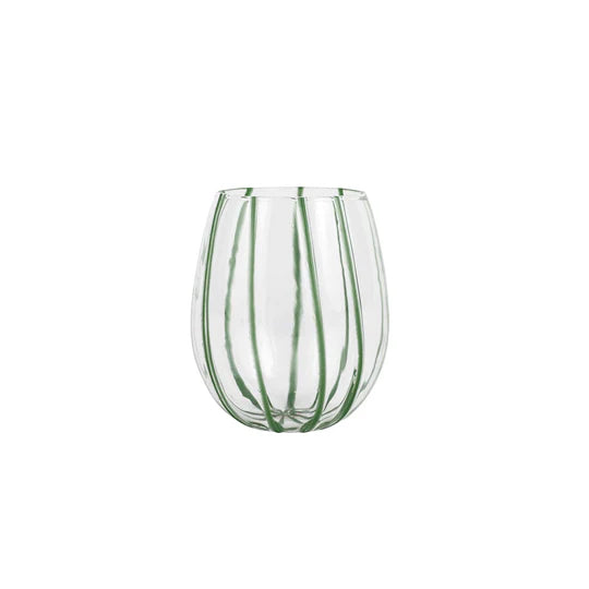 Vietri Nuevo Stripe Stemless Wine Glass