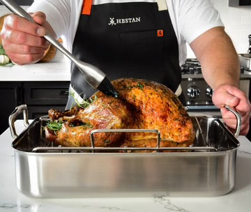Hestan Provisions Classic Clad Roaster with Rack - 16.5”