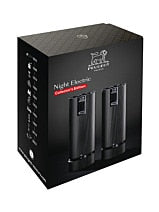 Peugeot Line Electric Matte Black Salt and Pepper Mill Set