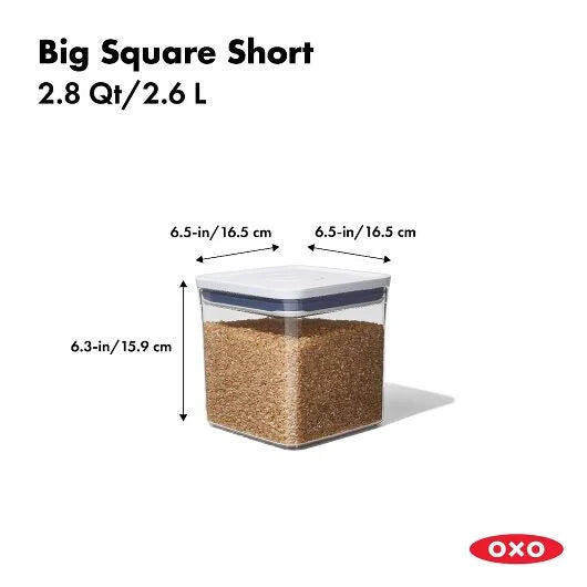 OXO Pop Container Big Square Short - 2.8 Qt