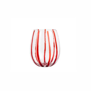 Vietri Nuevo Stripe Stemless Wine Glass