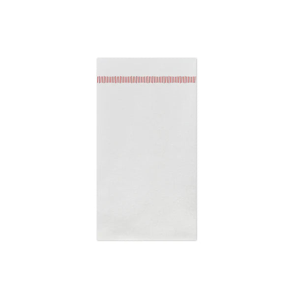 Vietri Papersoft Napkins Fringe Red Guest Towels, Pack of 20