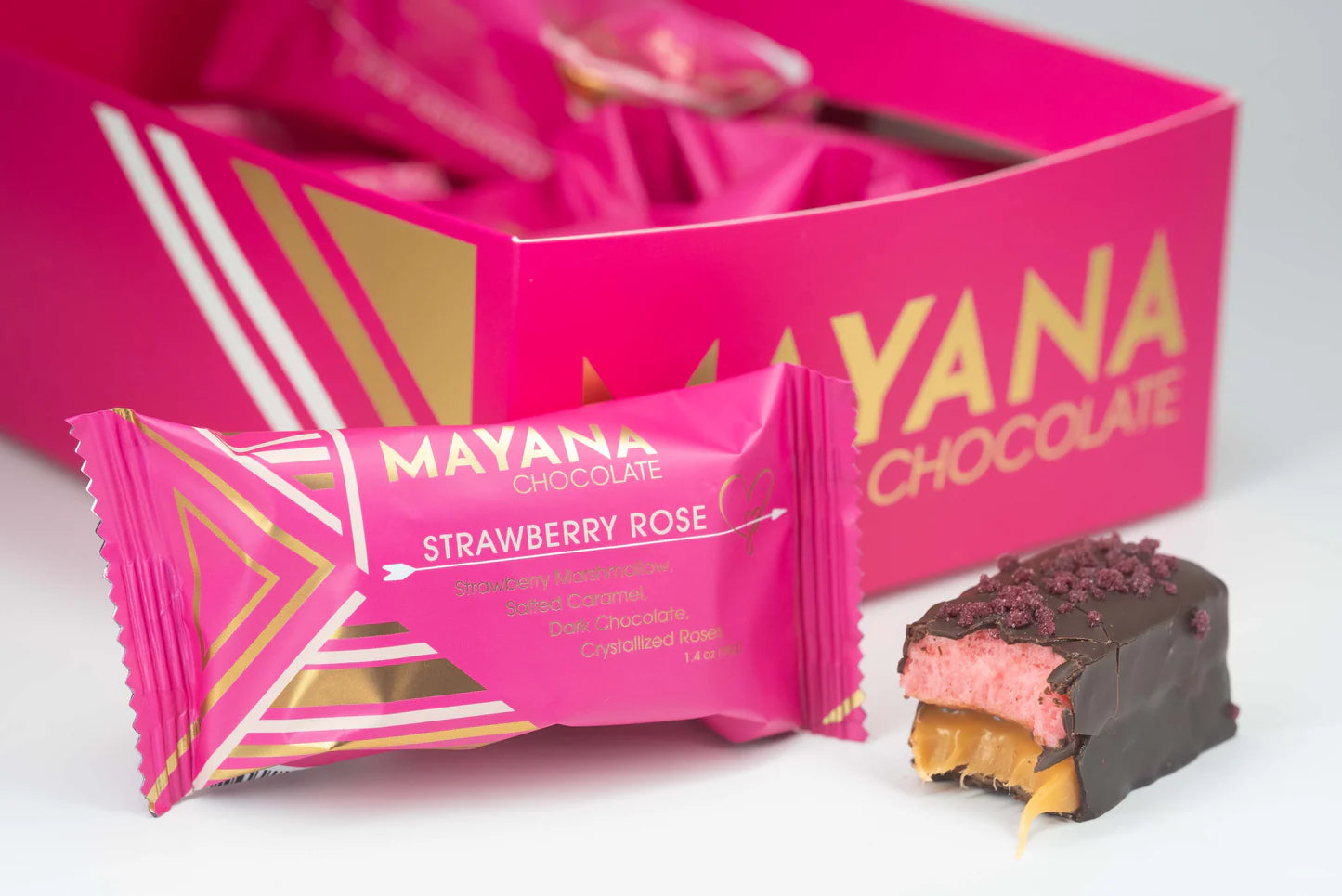 Mayana Chocolate Strawberry Rose Mini Bar