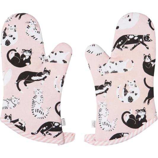 Meow & Furever Oven Mitt, Set of 2